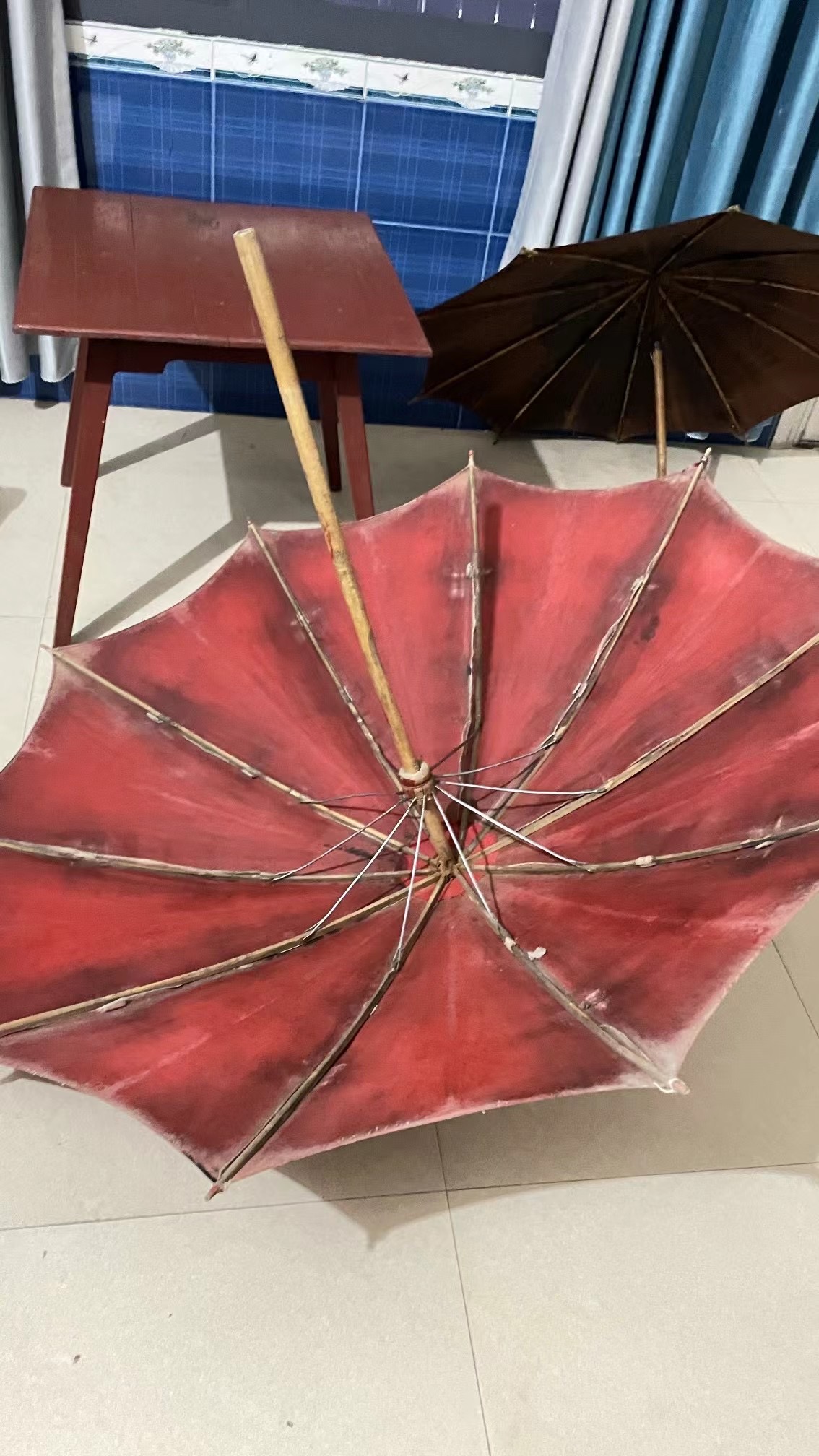 The Auspicious Red Evocation Umbrella with Exorcism Bagua